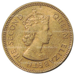 Монета 1/2 цента 1955 года Британские Восточные Карибы