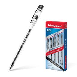 Цена за 12 шт. Ручка гелевая ErichKrause G-Point Stick Classic 0.38, цвет чернил черный (в коробке по 12 шт.)
