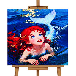 Мозаика алмазная "Русалочка" 20*20 см.
