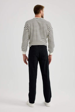 Хлопковые брюки повседневного кроя узкого кроя - Defacto фото 7