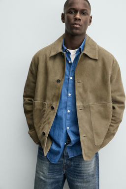 LEATHER JACKET WITH POCKETS - Zara фото 13