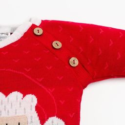 Комбинезон вязаный Крошка Я Санта рост 68-74 см  фото 3