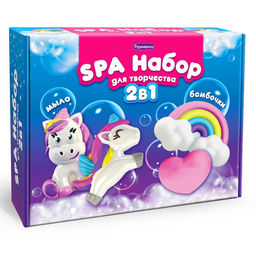 Развивашки.С0276 SPA-Набор 2 в1 "Единороги" (мыло+бомбы) /10