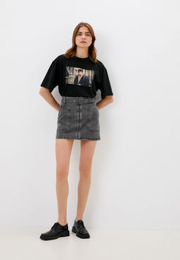 Джинсовая мини-юбка А-силуэта - Incity фото 12