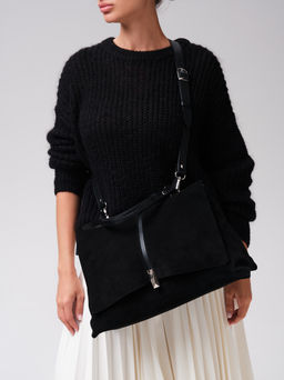 Замшевая сумка сэтчел Colette DBR 31349 черный фото 3