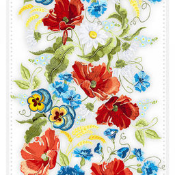 "Вышивка" Скатерть-дорожка на стол набивная 50х148см, 231г/м2, хлопок 100%, "Домашняя мода" (Россия)