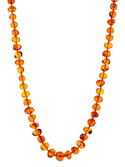 Яркие бусы из натурального балтийского янтаря Мелкий мятый шар