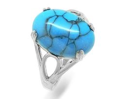 Кольцо из серебра бирюза пресс., МЦВ224