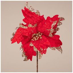 ЦВЕТОК ИСКУССТВЕННЫЙ ПУАНСЕТИЯ 22*30 СМ.