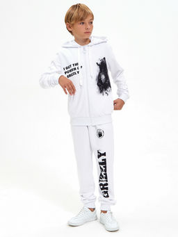 Спортивный костюм "Гризли",белый