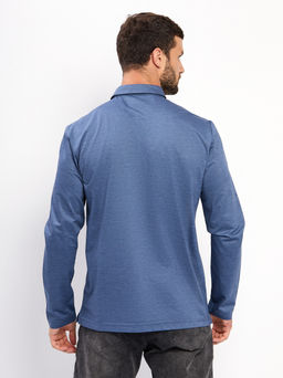 Джемпер мужской с воротником поло GREG G155-PM4-LT1638 (синий)  фото 5