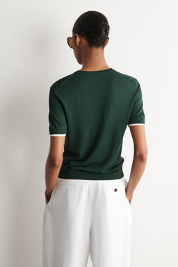 CAMISETA DE PUNTO CON DETALLE EN CONTRASTE - H&m фото 7