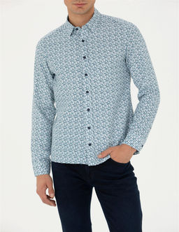 A__k Lacivert Slim Fit Uzun Kollu G_mlek - Pierre cardin фото 6