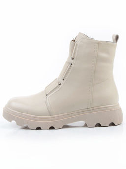 04-M2-706 BEIGE Ботинки зимние женские (натуральная кожа, натуральный мех)