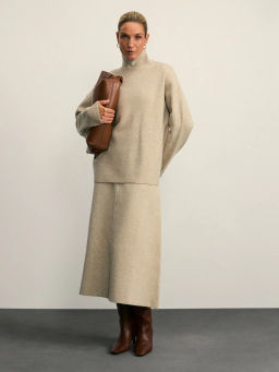 Джемпер с воротником стойкой / Zarina  фото 2