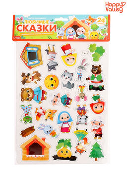 Цена за 2 шт. Магнитный игровой набор Любимые сказки, 24 элемента