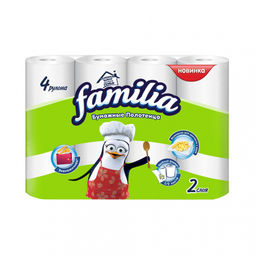 Полотенца бумажное FAMILIA Classic двухслойное (4 шт./упак) арт. 5070610