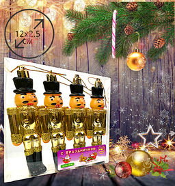 Новогоднее укаршение на ёлку, солдатики , упаковка 4шт, 12 см - Family фото 2