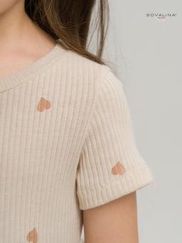 Платье Лето лапша кофейные сердечки