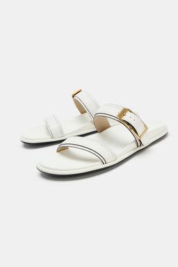 SANDALIA HEBILLA / Blanco Crudo - Zara фото 2