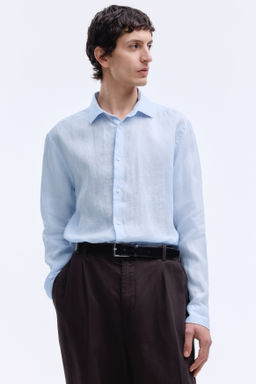 Camisa de lino Slim Fit - H&m фото 6