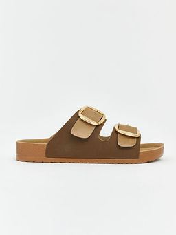 ?ift Bantl? Kal?n Tabanl? Kad?n Terlik