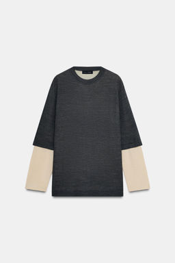 DOUBLE-LAYER KNIT JUMPER - Zara фото 8