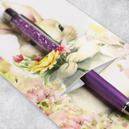 Цена за 5 шт. Открытка - комплимент под подарок «Поздравляю», цветы, 8.5 х 18 см