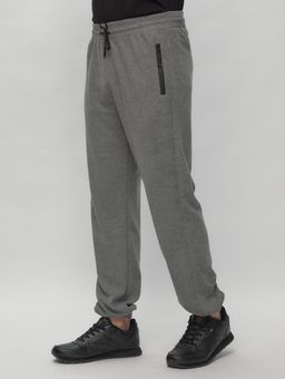 Брюки джоггеры спортивные трикотажные мужские серого цвета 001Sr