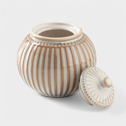 Сахарница Доляна Винтаж, 350 мл, керамика, бежевая  фото 3