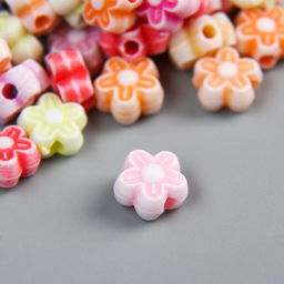 Цена за 2 шт. Бусины для творчествах пластик «Цветочки», набор 150 шт., 0.6×0.6 см