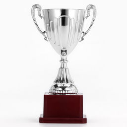 Кубок 045, наградная фигура, серебро, подставка пластик, 20 см