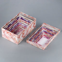 Набор коробок 10 в 1, упаковка подарочная, Цветы, 12?7?4 - 32.5?20?12.5 см