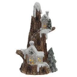 Фигурка декоративная "Домик" с подсветкой (LR44x2,прилаг) , L12 W11 H20 см, 2в.