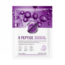 Enough 8 Peptide Sensation Pro Balancing Mask, 25g*1ea - Тканевая маска для лица с пептидами 1шт