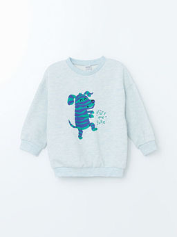 Bisiklet Uzun Kollu Bask?l? Erkek Bebek Sweatshirt