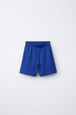 BERMUDA FELPA LISA / Azul?n