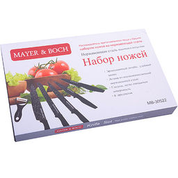 30522 Набор ножей 6 пр нерж сталь MB (х20) - Mayer&boch фото 3
