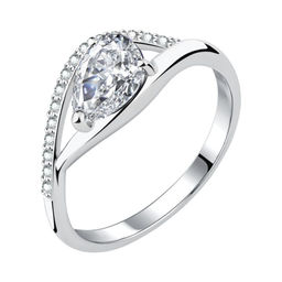 Кольцо из серебра куб.циркон., Л-11804