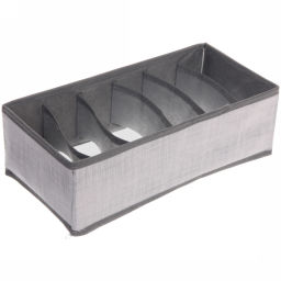 Цена за 2 шт. Кофр - органайзер для хранения вещей "ЭФОЛТ", цвет пыльно - серый, 6 отделений, 32*16*10см