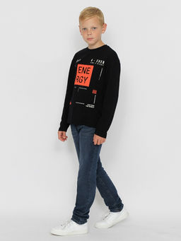 CRB wear/CWJB 63667-22-383 Джемпер для мальчика,черный/Ex.Cherubino  фото 2