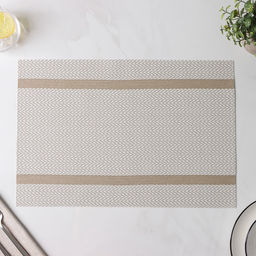 Набор салфеток сервировочных на стол Доляна Рона, 4 шт, 4530 см, цвет бежевый  фото 3