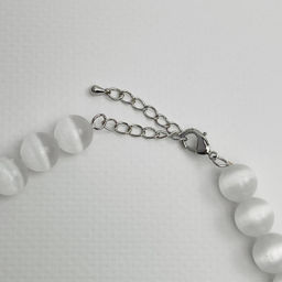 Бусы из Селенита и Чароита 41 см +