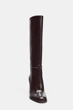 BLOCK HEEL KNEE-HIGH BOOTS - Zara фото 4