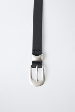 CINTUR?N EFECTO PIEL / Negro - Zara фото 3