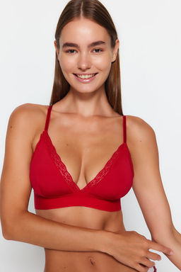 TRENDYOLMILLA Siyah Micro Dantelli Ip Ask?l? Dolgusuz Balensiz Kapl? Bralette Orme Sutyen THMAW24SU00011 фото 2