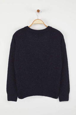 More Sustainable Lacivert Alpaka Yun Kar?s?ml? Triko Kazak|TWOAW26KZ00001 - Trendyolmilla фото 8