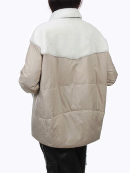 H24-223 BEIGE Куртка демисезонная женская (100 гр. холлофайбер) - Fashion фото 8