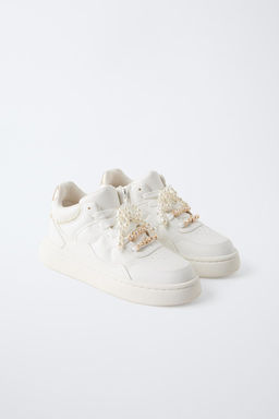 BEJEWELLED HIGH TOP SNEAKERS - Zara фото 2