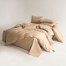 Комплект постельного белья Однотонный Сатин Элитный на резинке OCER005 180*200*30;160*200*30;140*200*30 Евро 4 Наволочки